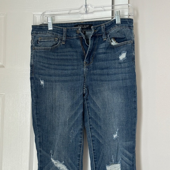 Judy Blue Destroyed Relaxed Fit Dark Wash Jeans Size 29 Slim Distressed Classic - Picture 2 of 8